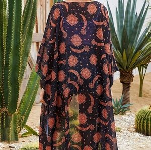 Celestial chiffon kimono robe